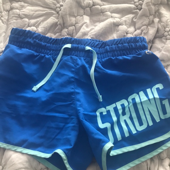 Justice “strong” blue shorts - Picture 1 of 3